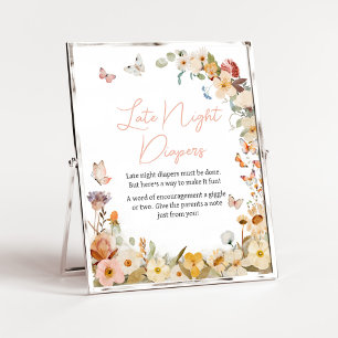 Wildflower Little Butterfly Late Night Diapers Poster