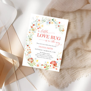 Wildflower Love Bug Baby Shower Invitation