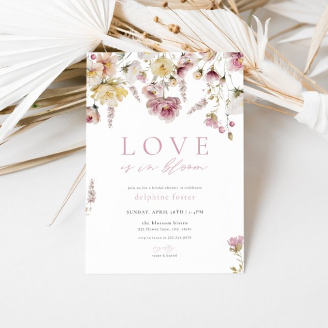 Wildflower Love in Bloom Bridal Shower Invitation (Creator Uploaded)
