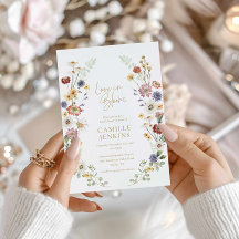Wildflower Love in Bloom Bridal Shower Invitation