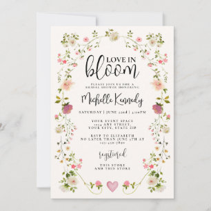Wildflower Love In Bloom Bridal Shower Invitation