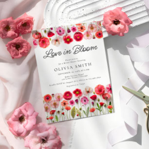 Wildflower Love In Bloom Photo Bridal Shower Invitation