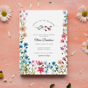 Wildflower Love is in Bloom Bridal Shower Invitation