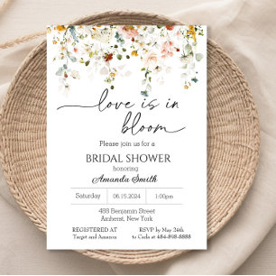 Wildflower Love is in Bloom Bridal Shower Invitation