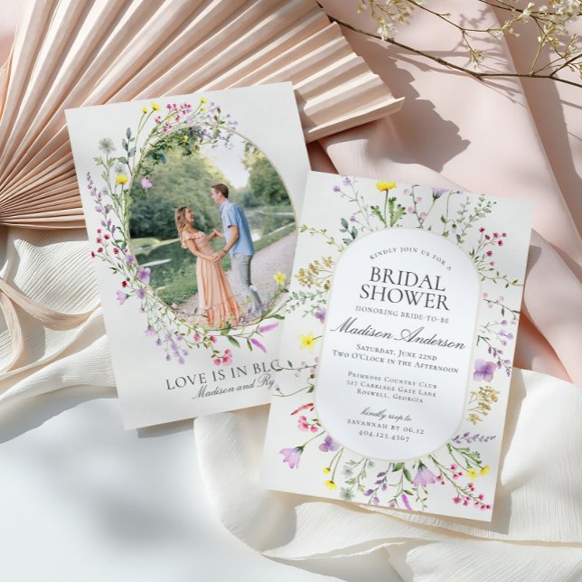 Wildflower Love is in Bloom Floral Bridal Shower Invitation (Creator Uploaded)