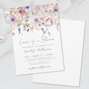 Wildflower Love Is In Bloom Floral Bridal Shower Invitation