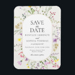 Wildflower Love is in Bloom Save the Date Magnet<br><div class="desc">Love is in Bloom! Celebrate your bride to be with this timeless collection of watercolor wildflowers. ★ Let me help you plan your next party! ★ If you need coordinating décor, please check my matching collection. If you have any questions about this design or if you can't find what you...</div>