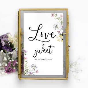 Wildflower Love is Sweet Bridal Shower Sign