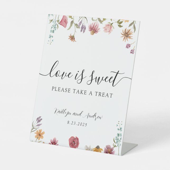 Wildflower Love is Sweet Please take a Treat Sign (Front)