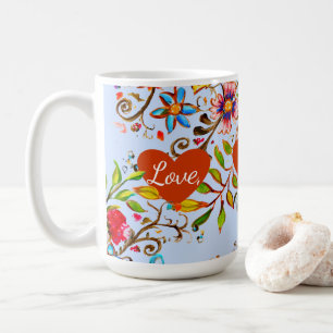 Wildflower Love Periwinkle Coffee Mug