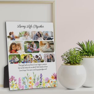 Wildflower Loving Life Together 11 Photo Plaque
