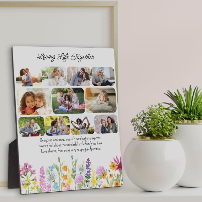 Wildflower Loving Life Together 11 Photo Plaque (Creator Uploaded)