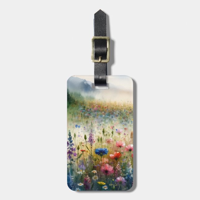 Wildflower Luggage Tag - Customise (Front Vertical)