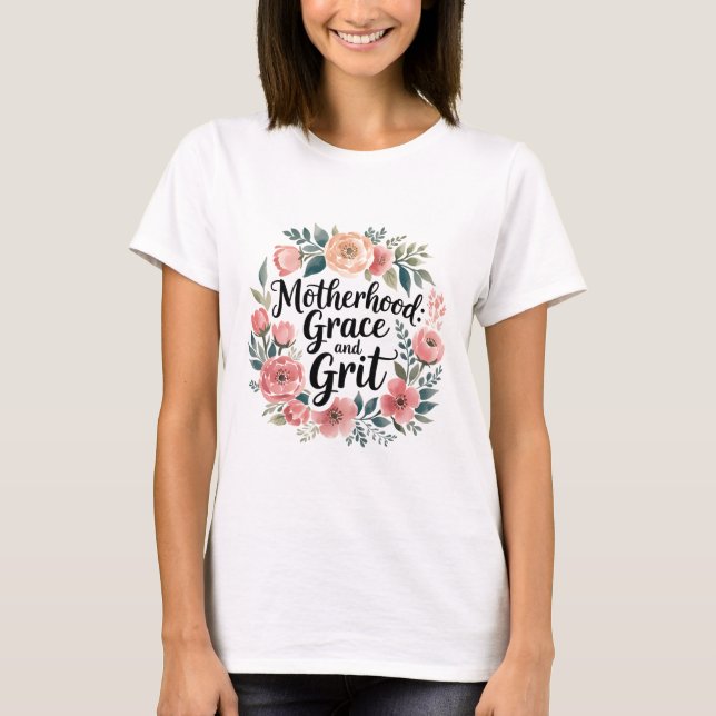 Wildflower Mama Shirt | Grace & Grit Floral Tee (Front)