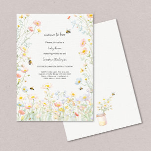 Wildflower Mama to Bee baby shower invitation