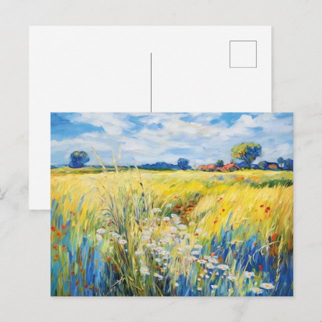 Wildflower Meadow Along the Havel River Postcard (Front/Back)