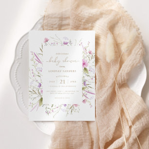 Wildflower Meadow Baby Shower Invitation
