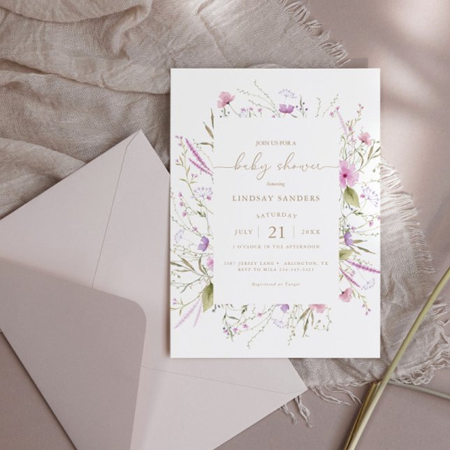 Wildflower Meadow Baby Shower Invitation (Creator Uploaded)