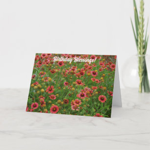 Wildflower Meadow Birthday Blessings Faith Card