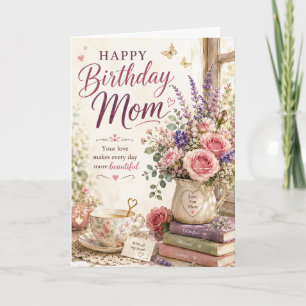 Wildflower Meadow Birthday Card for Mum Blossoms