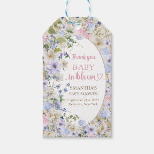 Wildflower Meadow boho Arch Elegant Floral Baby Gift Tags