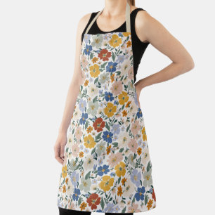 Wildflower Meadow Boho Pattern Apron