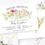 Wildflower Meadow Bridal Brunch Invitation<br><div class="desc">Wildflower Bridal Brunsh invitation. This pretty watercolor wildflower design has delicate meadow flowers in pink orange and yellow. Feminine trendy template brunch with the bride invite with elegant typography. Please browse my store and the Wildflower Meadow collection for alternative styles and matching items.</div>