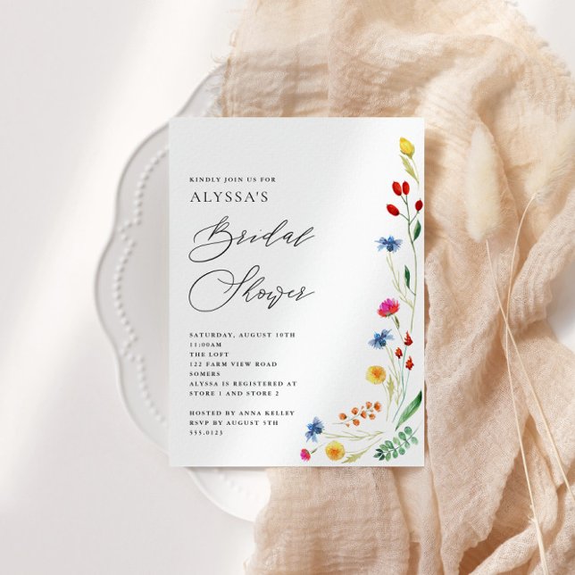 Wildflower Meadow Bridal Shower Invitation (Creator Uploaded)