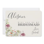 Wildflower Meadow Bridesmaid Proposal Card