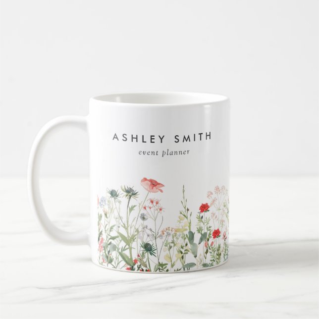 Wildflower Meadow Business Coffee Mug (Left)