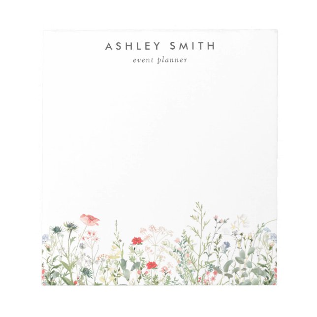 Wildflower Meadow Business Notepad (Front)