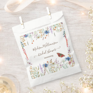 Wildflower Meadow Butterfly Bridal Shower Favour Bags