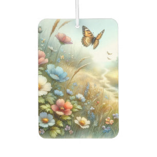 Wildflower Meadow Butterfly Garden Car Air Freshener