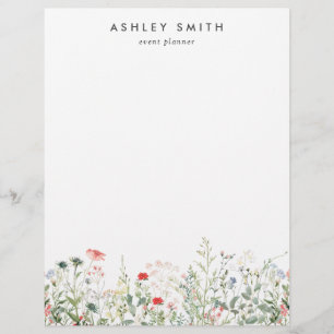Wildflower Meadow Custom Letterhead