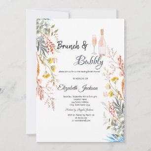 Wildflower Meadow Dried Brunch & Bubbly Invitation