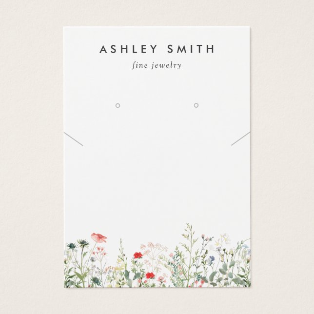 Wildflower Meadow Earring Necklace Display Card (Front)