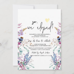 Wildflower Meadow Elopement Invitation