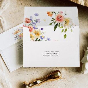 Wildflower Meadow Florals Personalised Envelope