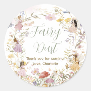 Wildflower Meadow Flowers Birthday Fairy Dust Classic Round Sticker