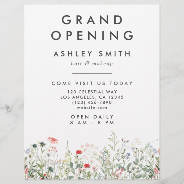 Wildflower Meadow Flyer (Front)