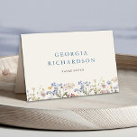Wildflower Meadow Garden Wedding Boho Place Card<br><div class="desc">Capture the beauty of nature on your special day with our exquisite wildflower watercolor wedding place card. Elegant, unique, and blooming with love. Use the text fields to personalise your design with your own wording and details. If you want to change the font style, colour or text placement, simply click...</div>
