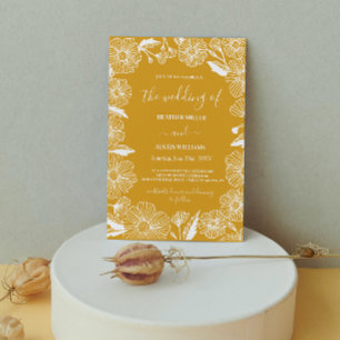 Wildflower Meadow Garden Wedding Botanical Invitation