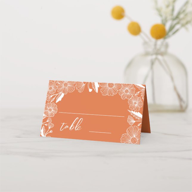 Wildflower Meadow Garden Wedding  Decor Place Card (Front)