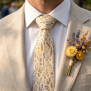 Wildflower Meadow Garden Wedding Guests Tie