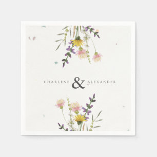 Wildflower Meadow Garden Wedding Napkin