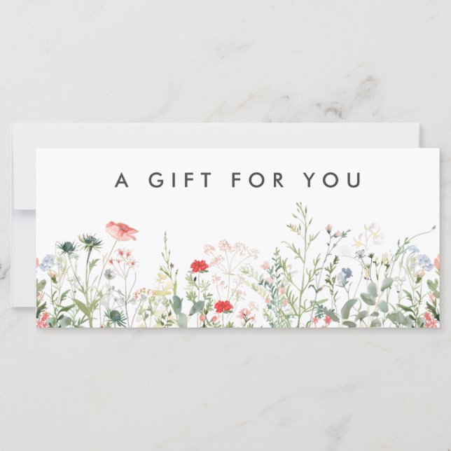 Wildflower Meadow Gift Certificate (Front)