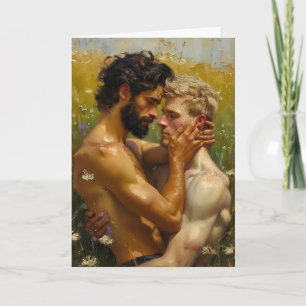 Wildflower Meadow Golden Hour Embrace Card