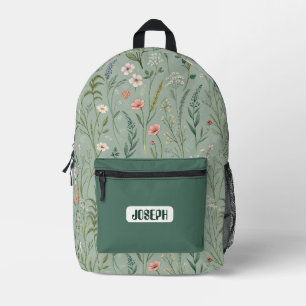 Wildflower Meadow Green Backpack