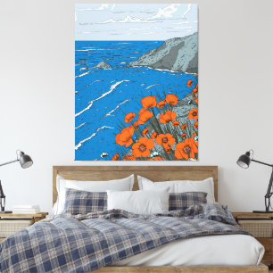 Wildflower Meadow Landscape Canvas Print