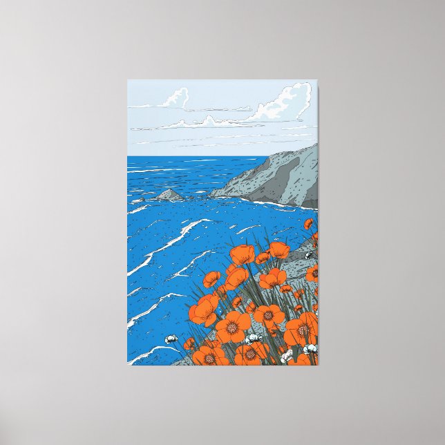 Wildflower Meadow Landscape  Canvas Print (Front)